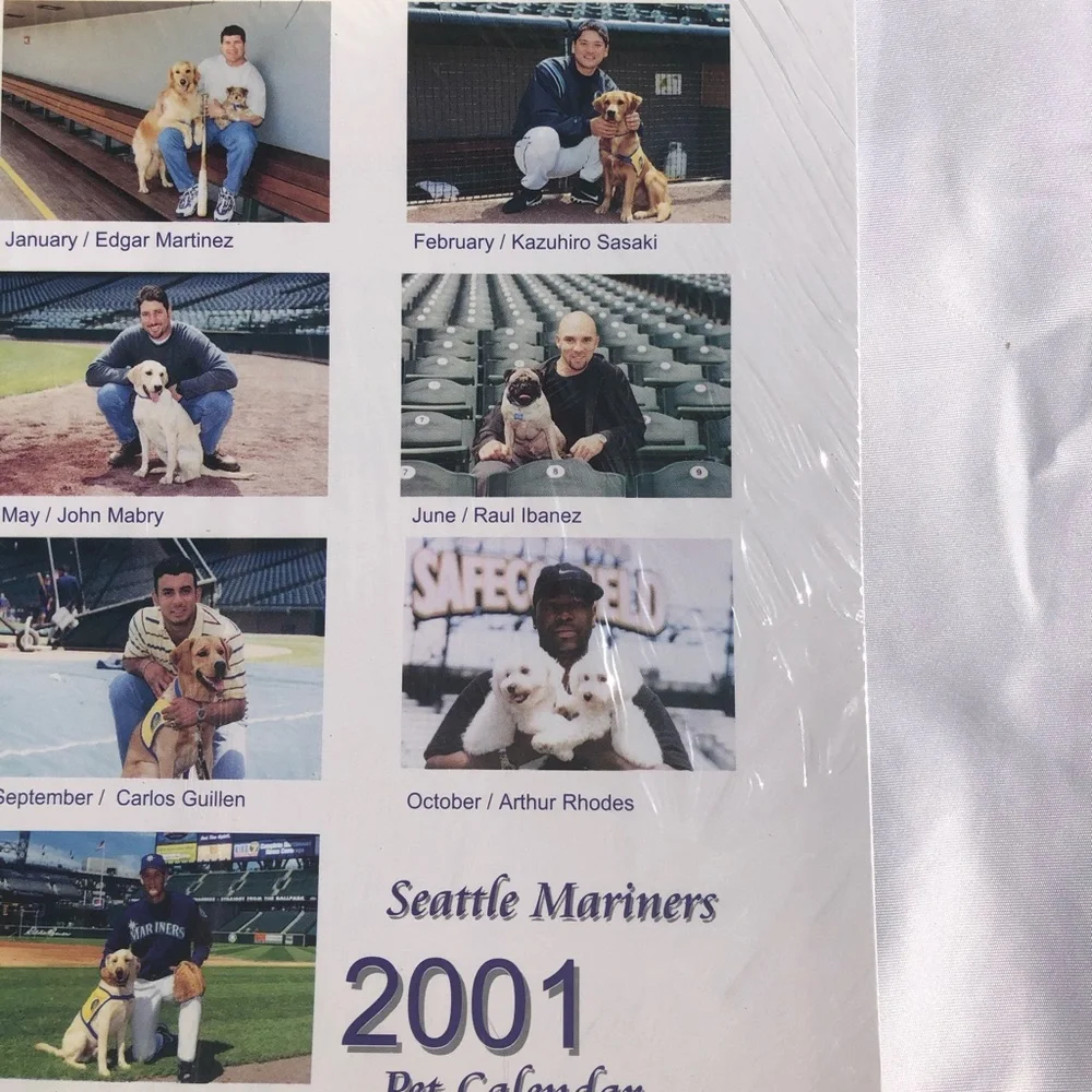 🆕 2001 Seattle Mariners Calendar w/HOF EDGAR MARTINEZ +more